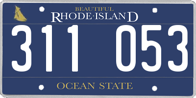 RI license plate 311053