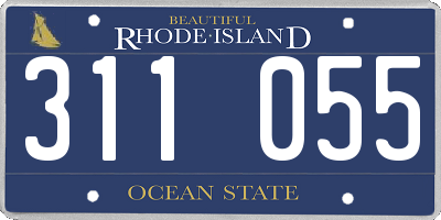 RI license plate 311055