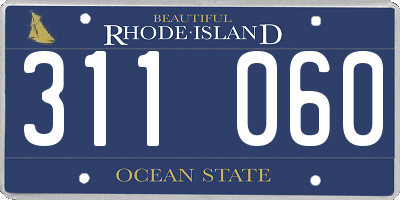 RI license plate 311060
