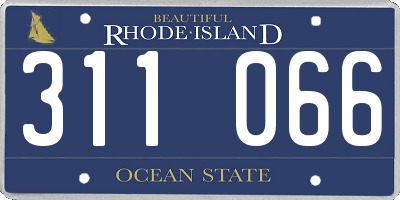 RI license plate 311066