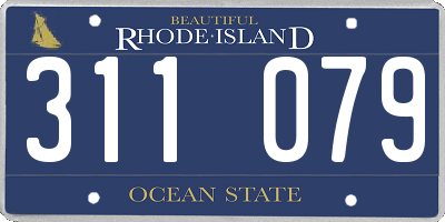 RI license plate 311079