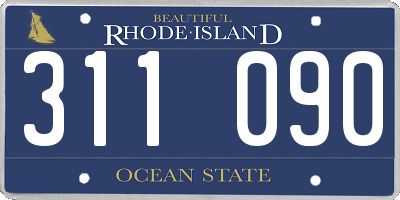 RI license plate 311090