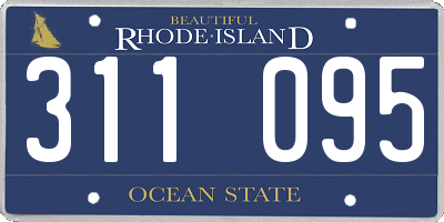 RI license plate 311095