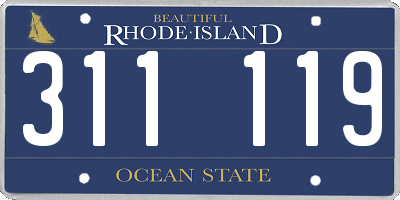 RI license plate 311119