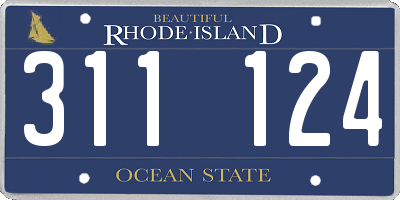 RI license plate 311124