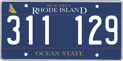 RI license plate 311129