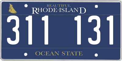 RI license plate 311131