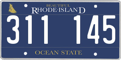 RI license plate 311145