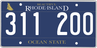 RI license plate 311200