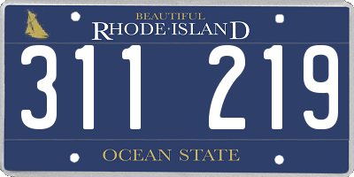 RI license plate 311219