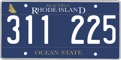 RI license plate 311225