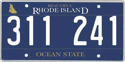 RI license plate 311241