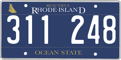 RI license plate 311248