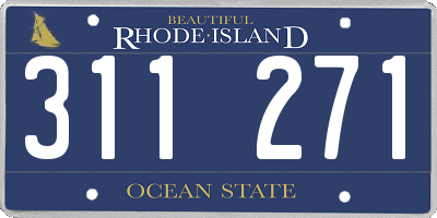 RI license plate 311271
