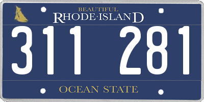 RI license plate 311281