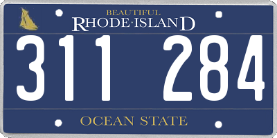 RI license plate 311284