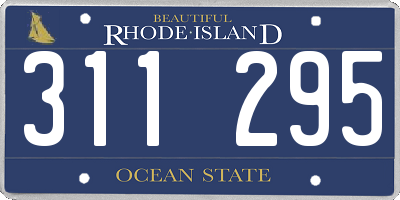 RI license plate 311295