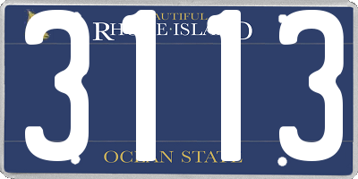 RI license plate 3113