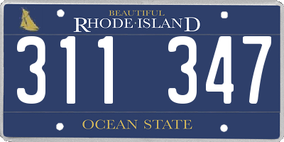 RI license plate 311347
