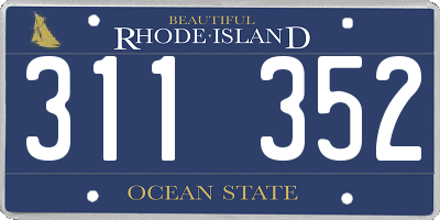 RI license plate 311352