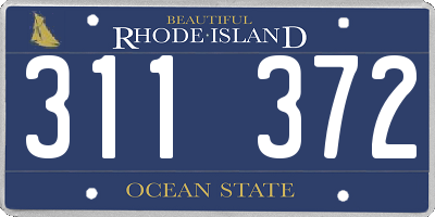 RI license plate 311372