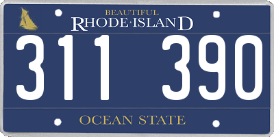 RI license plate 311390
