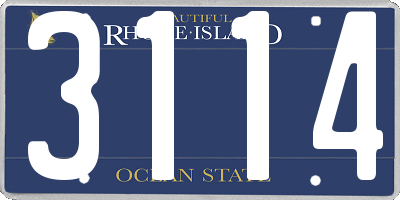 RI license plate 3114