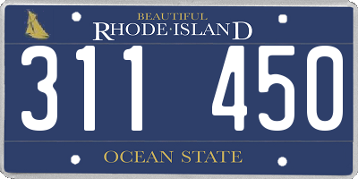 RI license plate 311450