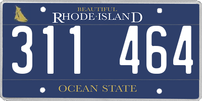RI license plate 311464