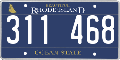 RI license plate 311468