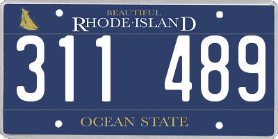 RI license plate 311489