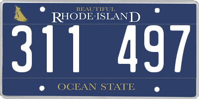 RI license plate 311497