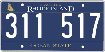 RI license plate 311517