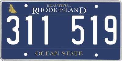 RI license plate 311519