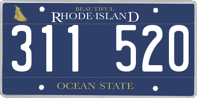 RI license plate 311520