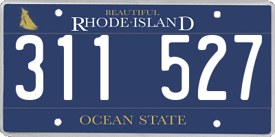 RI license plate 311527