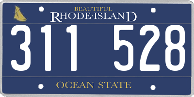 RI license plate 311528