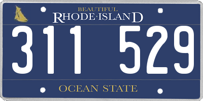 RI license plate 311529