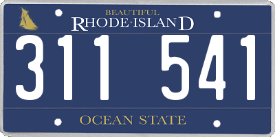 RI license plate 311541