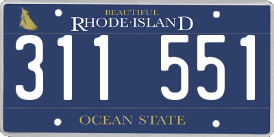 RI license plate 311551
