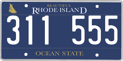 RI license plate 311555