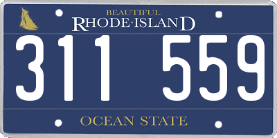 RI license plate 311559
