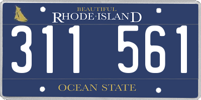 RI license plate 311561