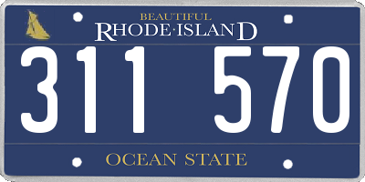 RI license plate 311570