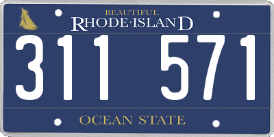 RI license plate 311571