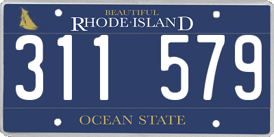 RI license plate 311579