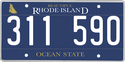 RI license plate 311590