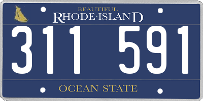 RI license plate 311591
