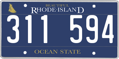 RI license plate 311594