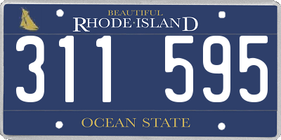 RI license plate 311595